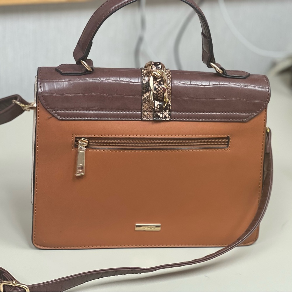 ALDO Top Handle Brown Snake Skin Purse *Make an Offer*!